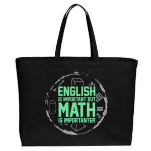 English Is Important But Math Is Importanter Math Lover Cotton Canvas Jumbo Tote