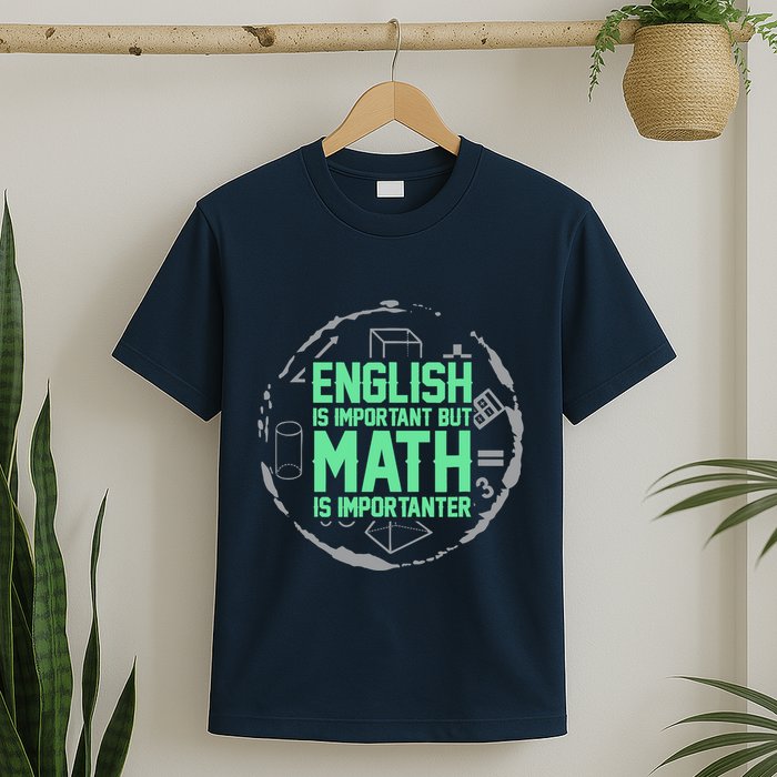 English Is Important But Math Is Importanter Math Lover T-Shirt