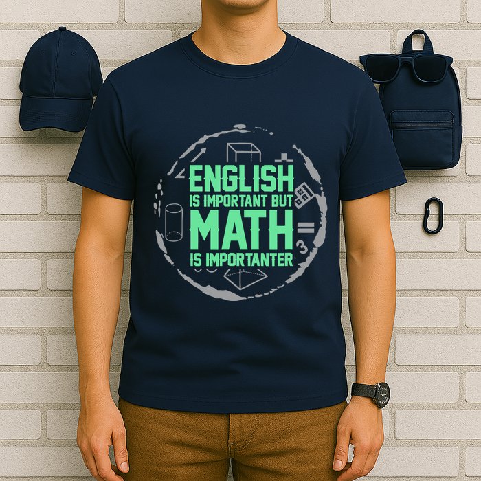 English Is Important But Math Is Importanter Math Lover T-Shirt