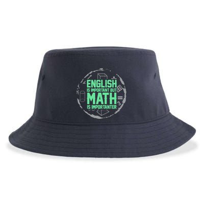 English Is Important But Math Is Importanter Math Lover Sustainable Bucket Hat