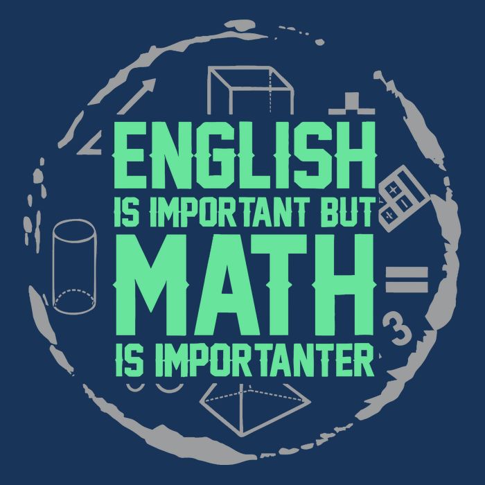 English Is Important But Math Is Importanter Math Lover Drawstring Bag