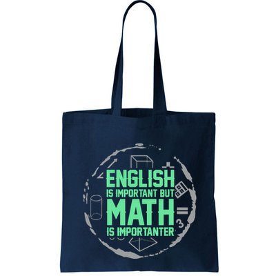 English Is Important But Math Is Importanter Math Lover Bag