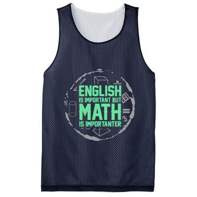 English Is Important But Math Is Importanter Math Lover Mesh Reversible Basketball Jersey Tank
