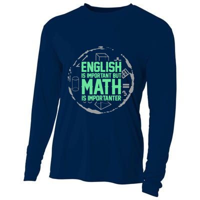 English Is Important But Math Is Importanter Math Lover Cooling Performance Long Sleeve Crew