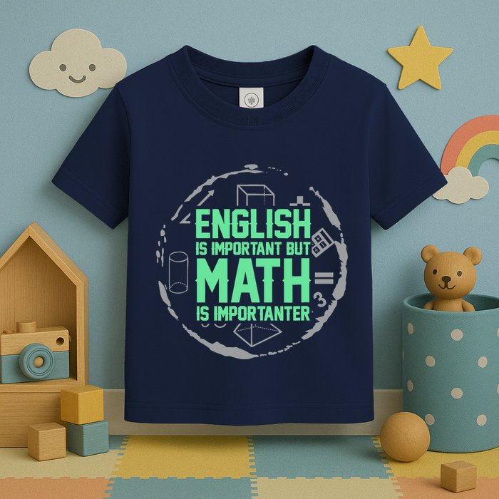 English Is Important But Math Is Importanter Math Lover Toddler T-Shirt