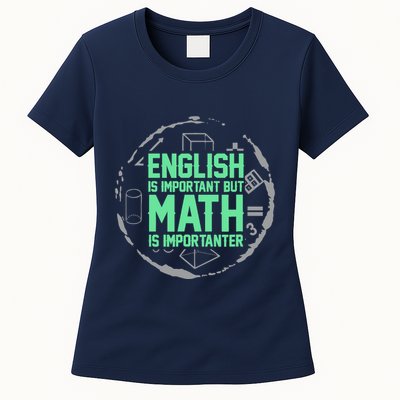 English Is Important But Math Is Importanter Math Lover Womens T-Shirt