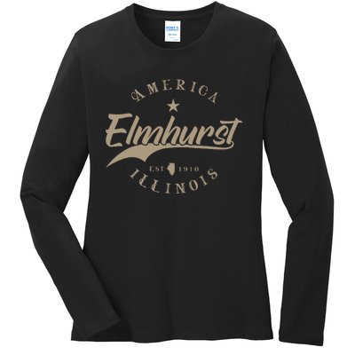 Elmhurst Il Illinois Ladies Long Sleeve Shirt