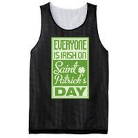 Everyone Is Irish On Saint Patrick's Happy Day Mesh Reversible Basketball Jersey Tank