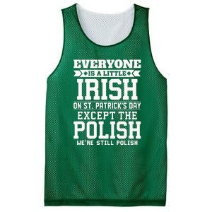 Everyone Is Irish Except Polish On St. Patrick's Day Mesh Reversible Basketball Jersey Tank