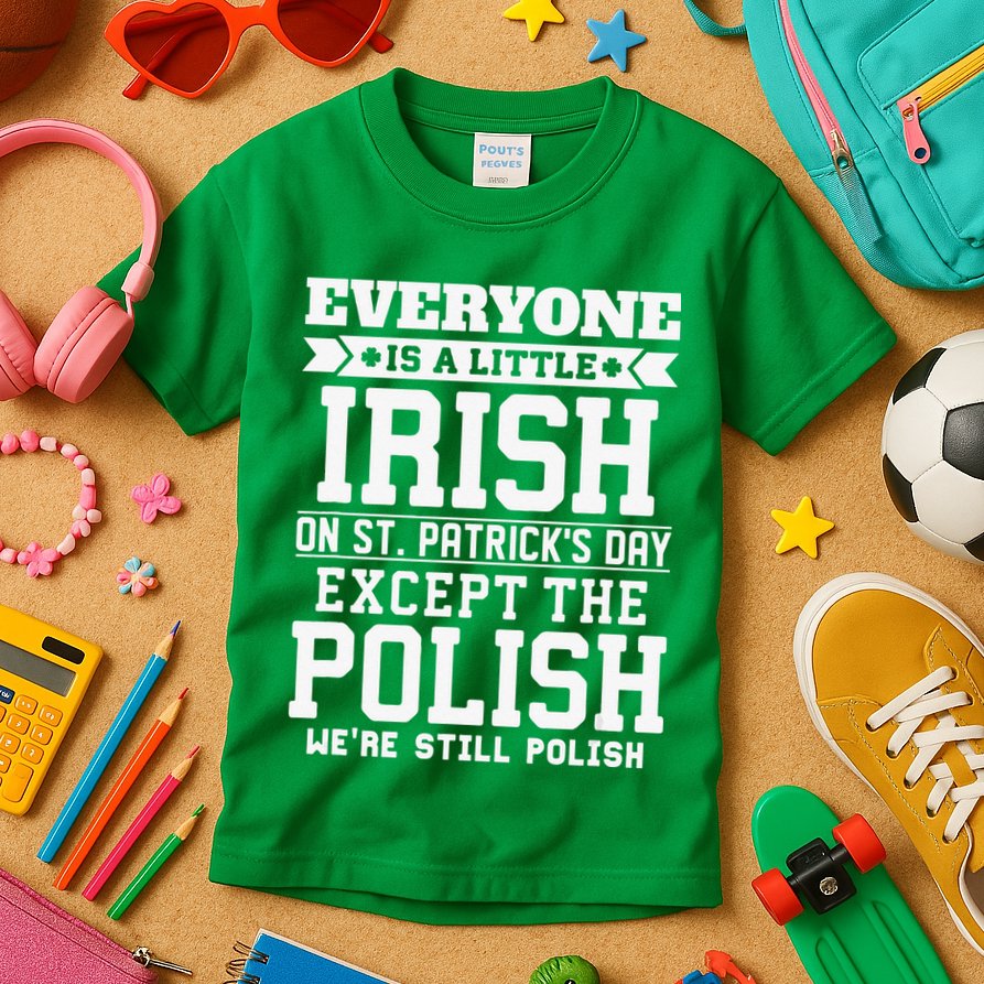 Everyone Is Irish Except Polish On St. Patrick's Day Kids T-Shirt