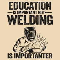 Education Is Important But Welding Is Importanter Welder Drawstring Bag