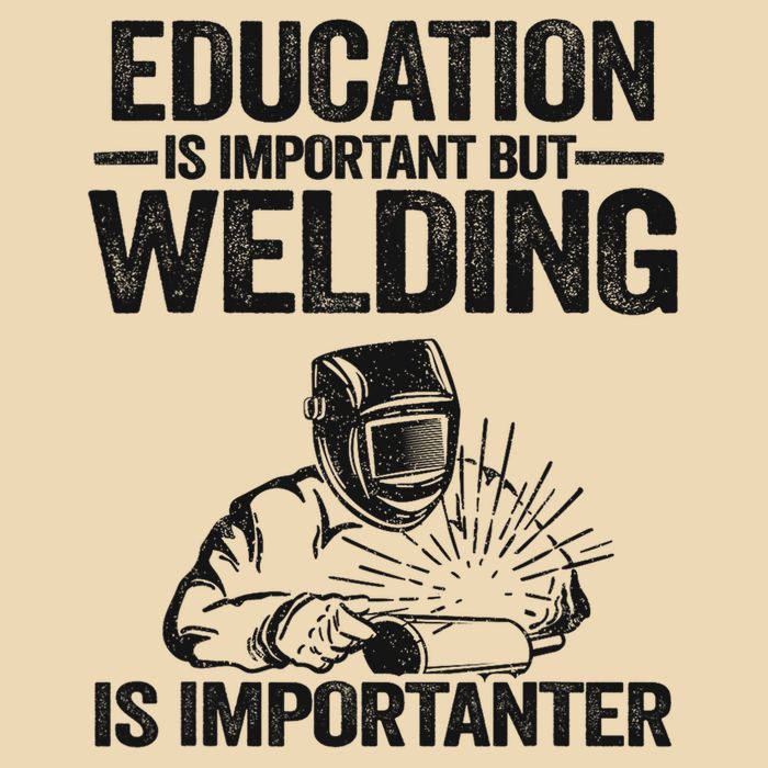 Education Is Important But Welding Is Importanter Welder Drawstring Bag