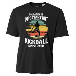 Education Is Important But Kickball Is Importanter Cute Cooling Performance Crew T-Shirt