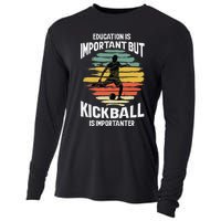 Education Is Important But Kickball Is Importanter Cute Cooling Performance Long Sleeve Crew