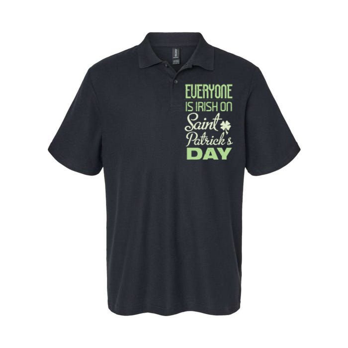 Everyone Is Irish On Saint Patrick's Day Softstyle Adult Sport Polo