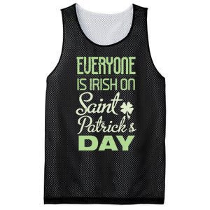 Everyone Is Irish On Saint Patrick's Day Mesh Reversible Basketball Jersey Tank