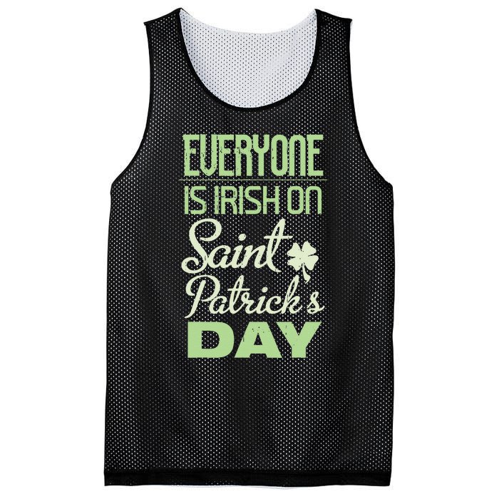 Everyone Is Irish On Saint Patrick's Day Mesh Reversible Basketball Jersey Tank