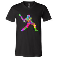 Education Is Important But Cricket Is Importanter Athletes V-Neck T-Shirt