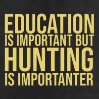 Education Is Important But Hunting Is Importanter Garment-Dyed Fleece Hoodie