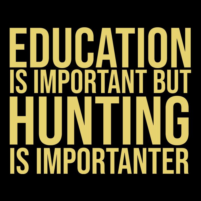 Education Is Important But Hunting Is Importanter 7-Panel Snapback Hat