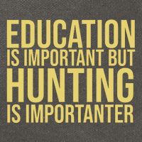 Education Is Important But Hunting Is Importanter Cotton Canvas Backpack