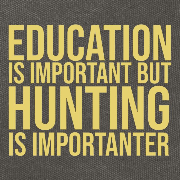 Education Is Important But Hunting Is Importanter Cotton Canvas Backpack