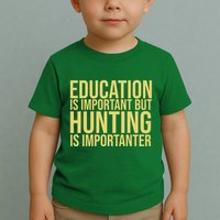 Education Is Important But Hunting Is Importanter Toddler T-Shirt