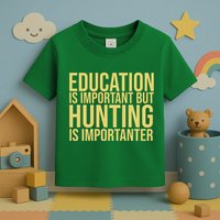 Education Is Important But Hunting Is Importanter Toddler T-Shirt