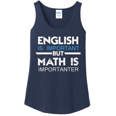 English Is Important But Math Is Importanter Funny Gift Joke Ladies Essential Tank