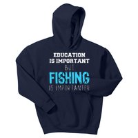 Education Is Important But Fishing Is Importanter Christmas Kids Hoodie