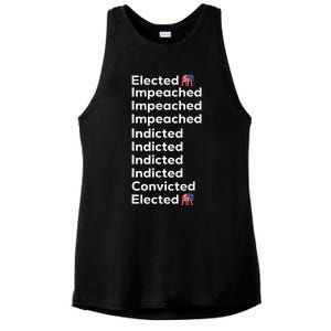 Elected Impeached Indicted Convicted Pro Trump Ladies PosiCharge Tri-Blend Wicking Tank