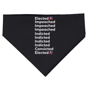 Elected Impeached Indicted Convicted Pro Trump USA-Made Doggie Bandana