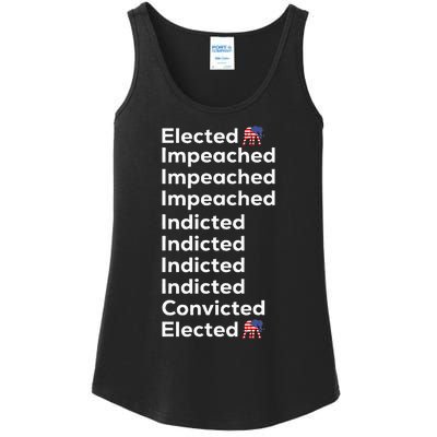 Elected Impeached Indicted Convicted Pro Trump Ladies Essential Tank