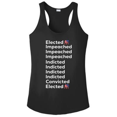 Elected Impeached Indicted Convicted Pro Trump Ladies PosiCharge Competitor Racerback Tank