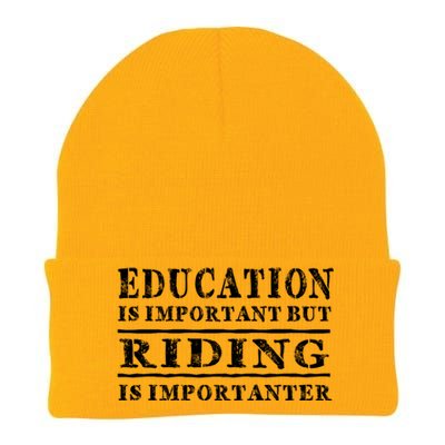 Education Is Important But Horse Riding Importanter Gift Knit Cap Winter Beanie