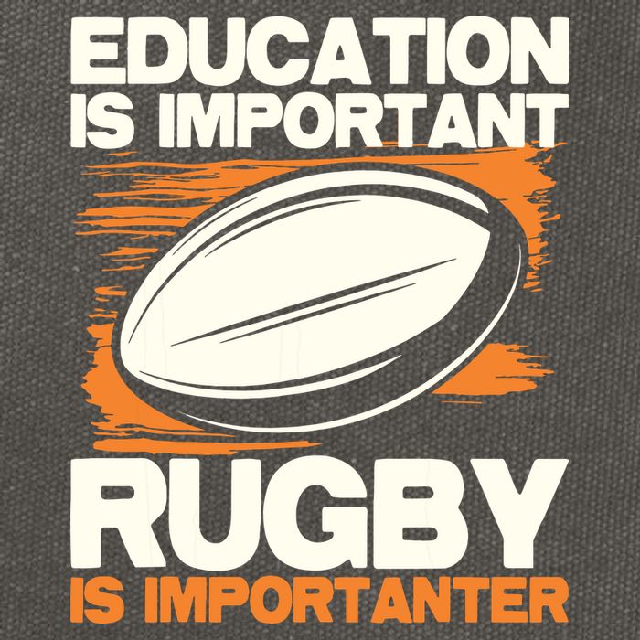 Education Is Important Rugby Is Importanter Sports Lover Cotton Canvas Backpack