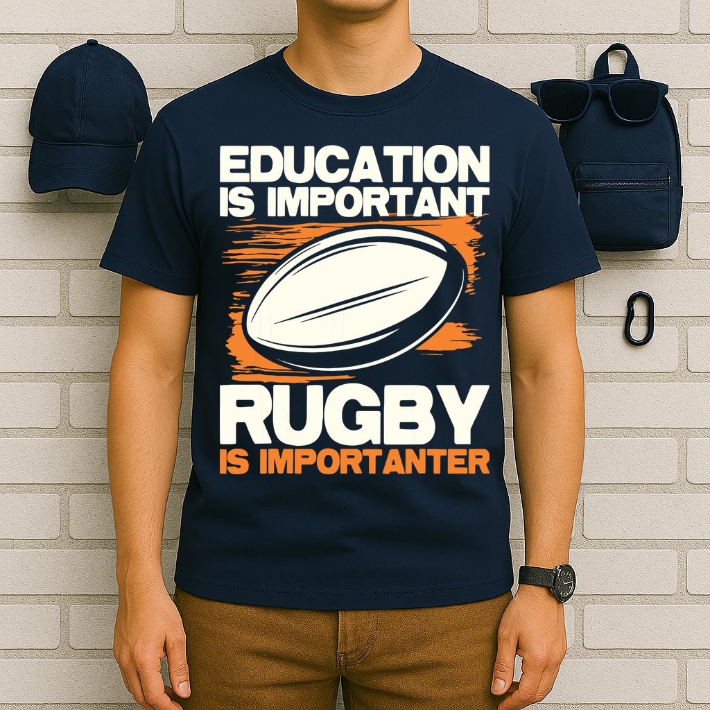 Education Is Important Rugby Is Importanter Sports Lover T-Shirt