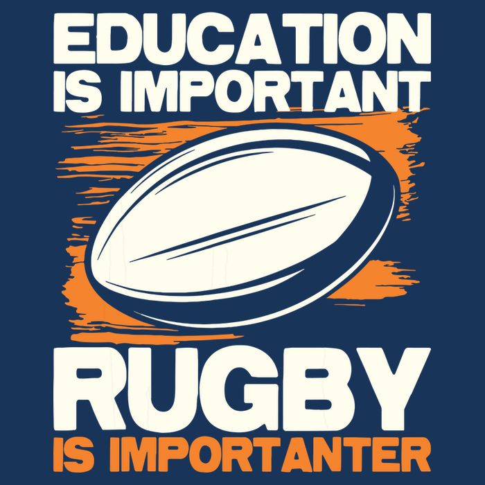 Education Is Important Rugby Is Importanter Sports Lover Baby Bodysuit