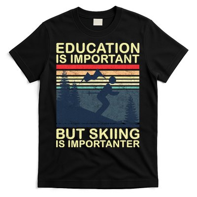 Education Is Important But Skiing Is Importanter Vintage T-Shirt