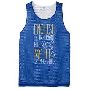 English Is Important But Math Is Importanter Math Teacher Cool Gift Mesh Reversible Basketball Jersey Tank