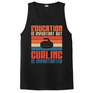 Education Is Important But Curling Is Importanter Curling PosiCharge Competitor Tank