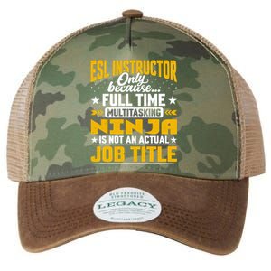 Esl Instructor Job Title Funny Esl Teacher Educator Tutor Great Gift Legacy Tie Dye Trucker Hat