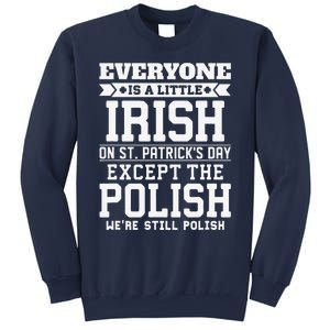 Everyone Is Little Irish On St Patricks Day Except Polish Sweatshirt