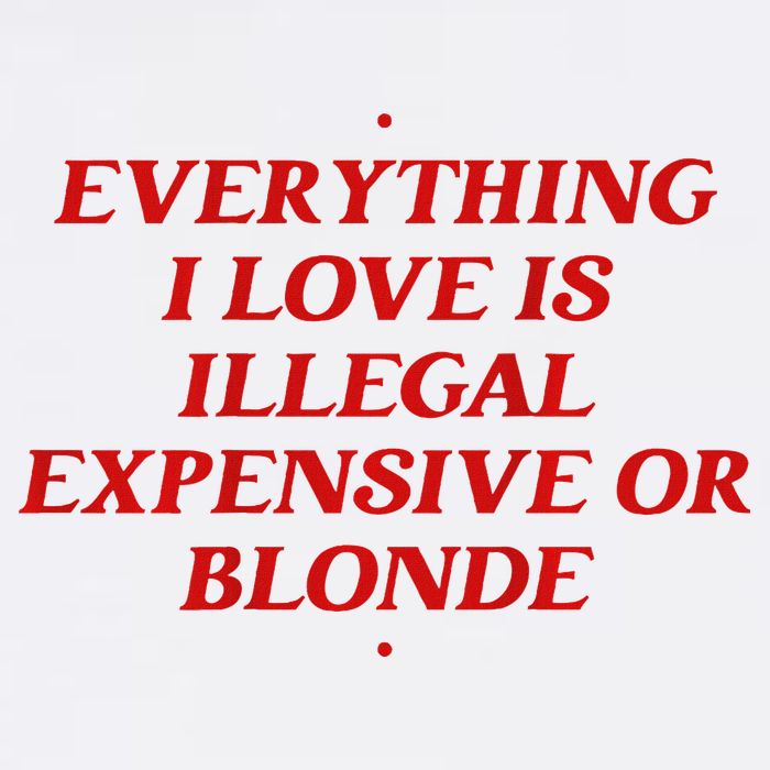 Everything I Love Is Illegal Expensive Or Blonde Cooling Performance Crew T-Shirt