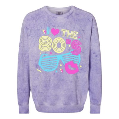 Eighties I Love The 80's 1980's Birthday Women Gift Colorblast Crewneck Sweatshirt