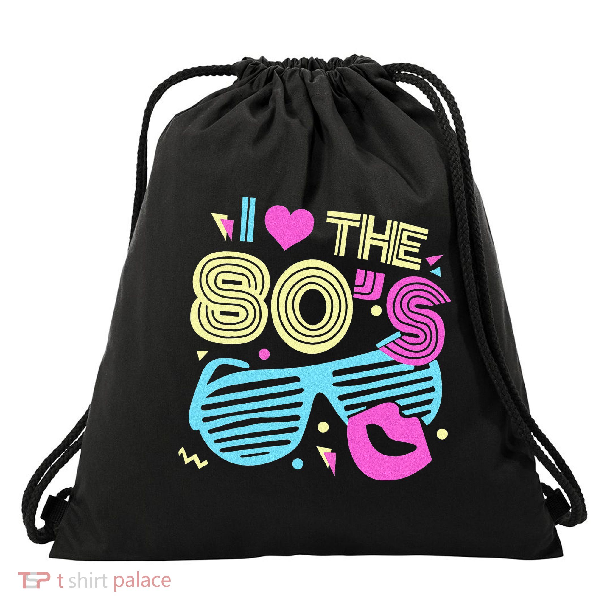 Eighties I Love The 80's 1980's Birthday Women Gift Drawstring Bag