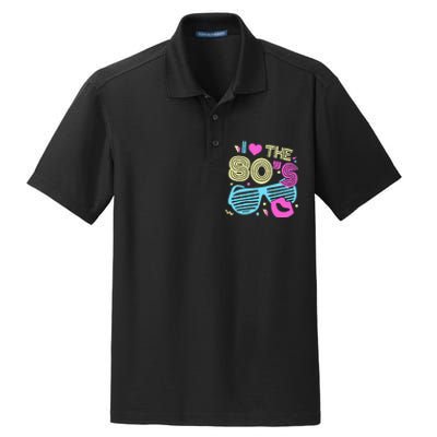 Eighties I Love The 80's 1980's Birthday Women Gift Dry Zone Grid Polo