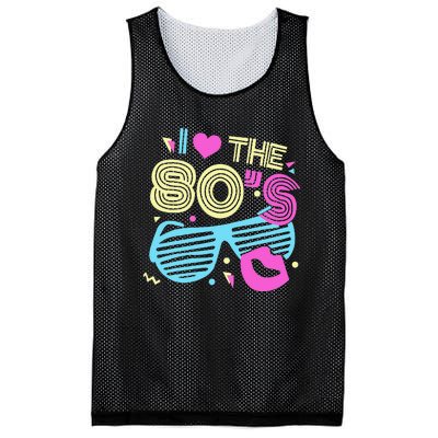 Eighties I Love The 80's 1980's Birthday Women Gift Mesh Reversible Basketball Jersey Tank