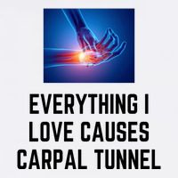 Everything I Love Causes Carpal Tunnel Youth Performance Sprint T-Shirt