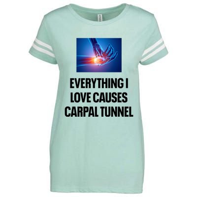 Everything I Love Causes Carpal Tunnel Enza Ladies Jersey Football T-Shirt